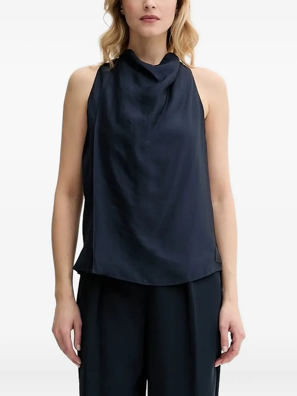 Armani Exchange cowl-neck halter top | Blue | Image 1
