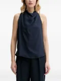 Armani Exchange cowl-neck halter top - Blue