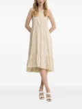 Armani Exchange halter-neck tiered midi dress - Neutrals