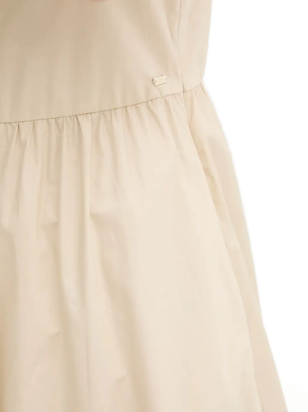Armani Exchange halter-neck tiered midi dress Beige