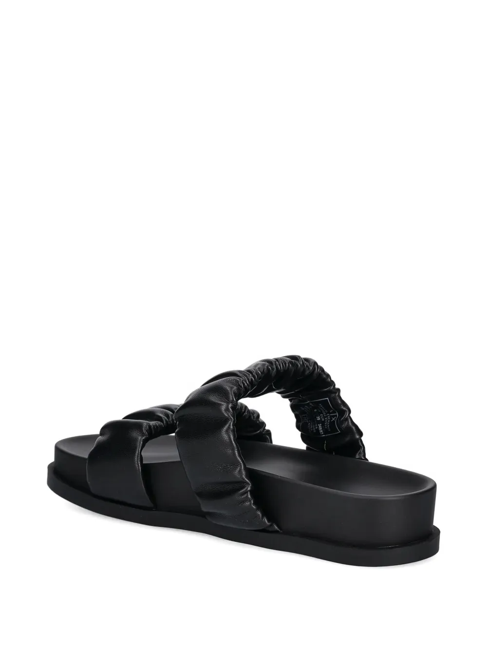 Armani Exchange logo-plaque sandals Black