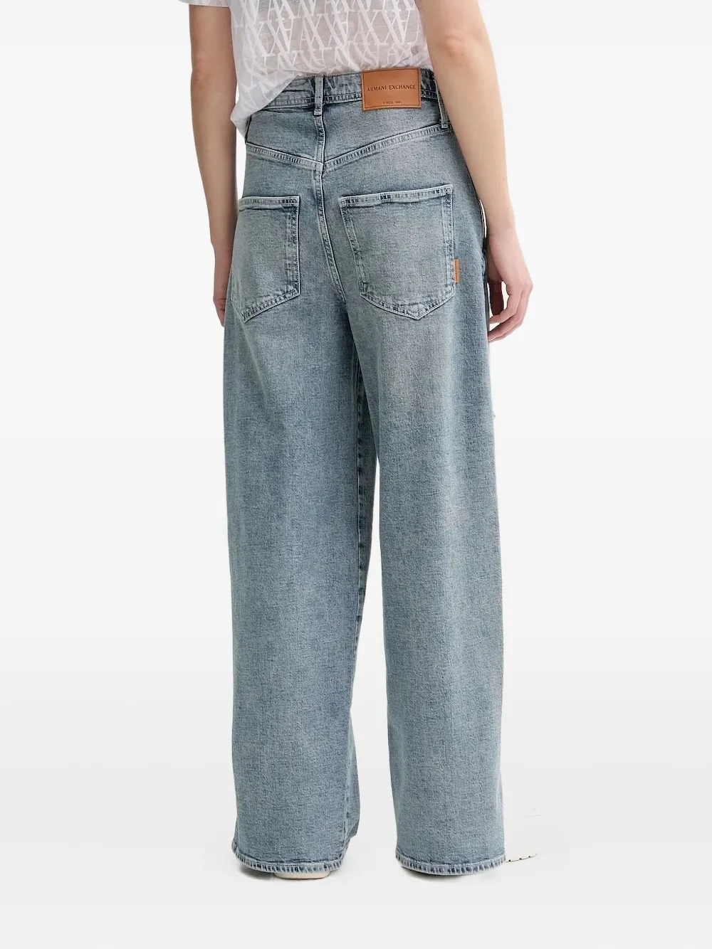 Armani Exchange Jeans met logopatch - Blauw