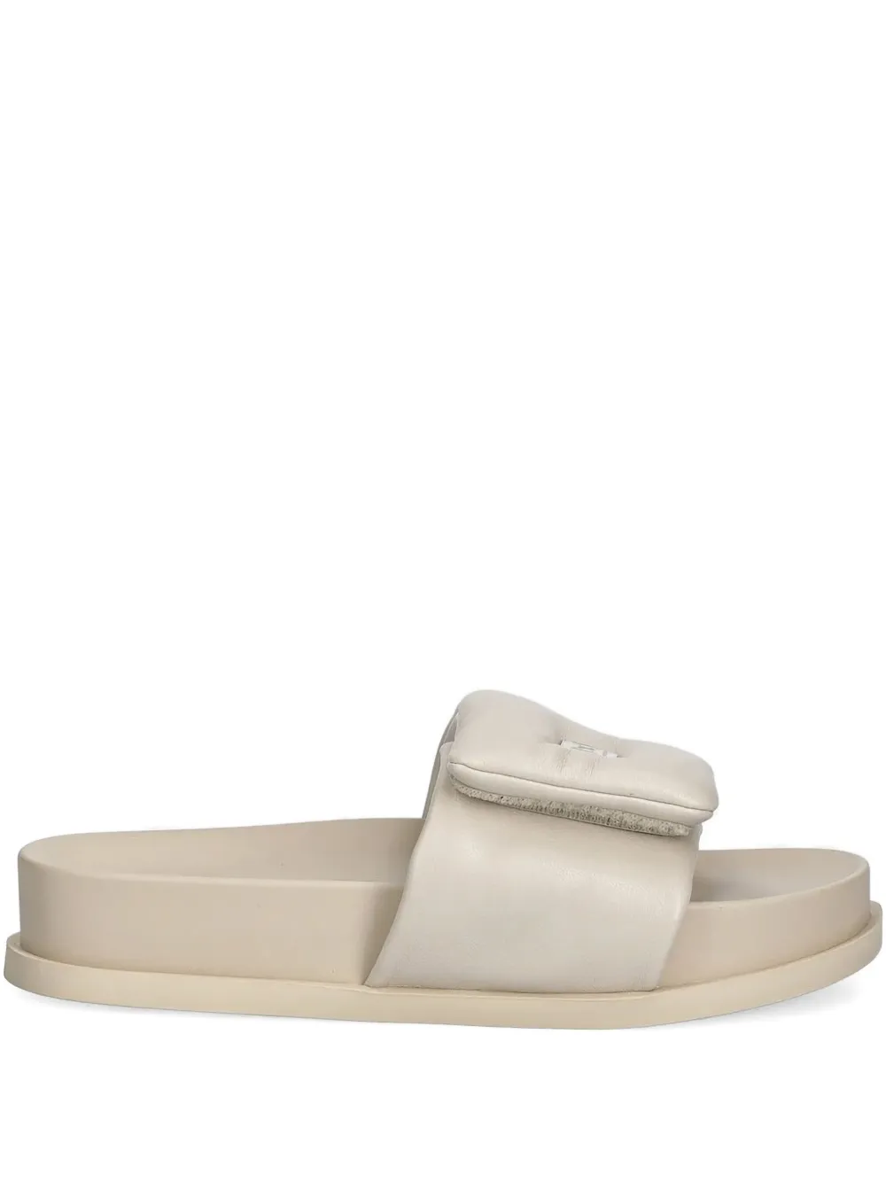 Armani Exchange padded logo sandals White