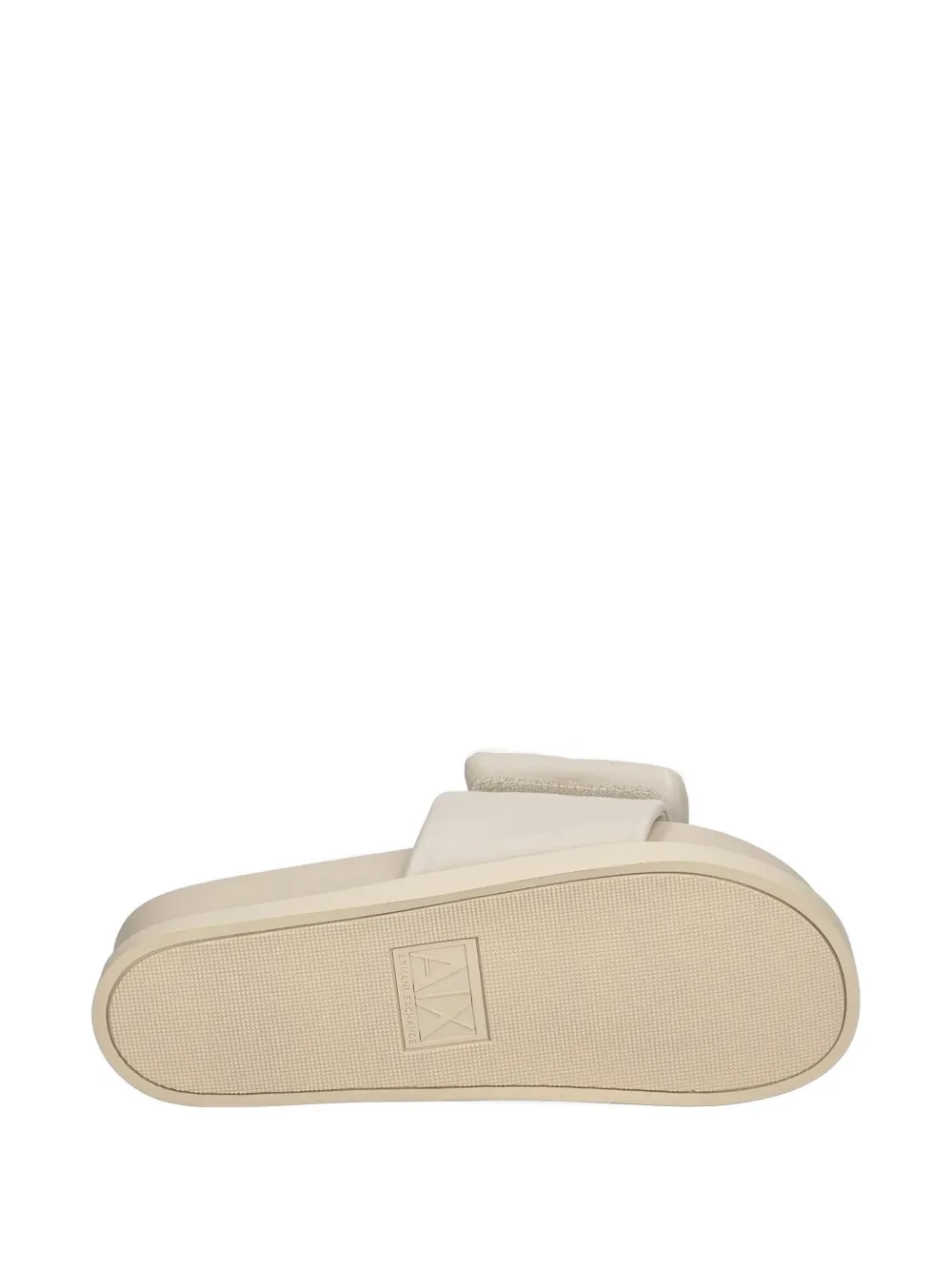 Armani Exchange padded logo sandals White