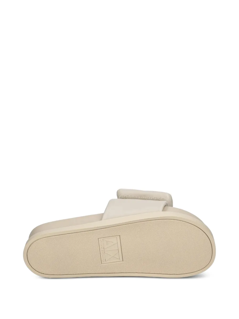 Armani Exchange padded logo sandals White