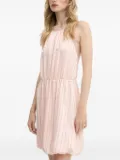 Armani Exchange halterneck striped mini day dress - Pink