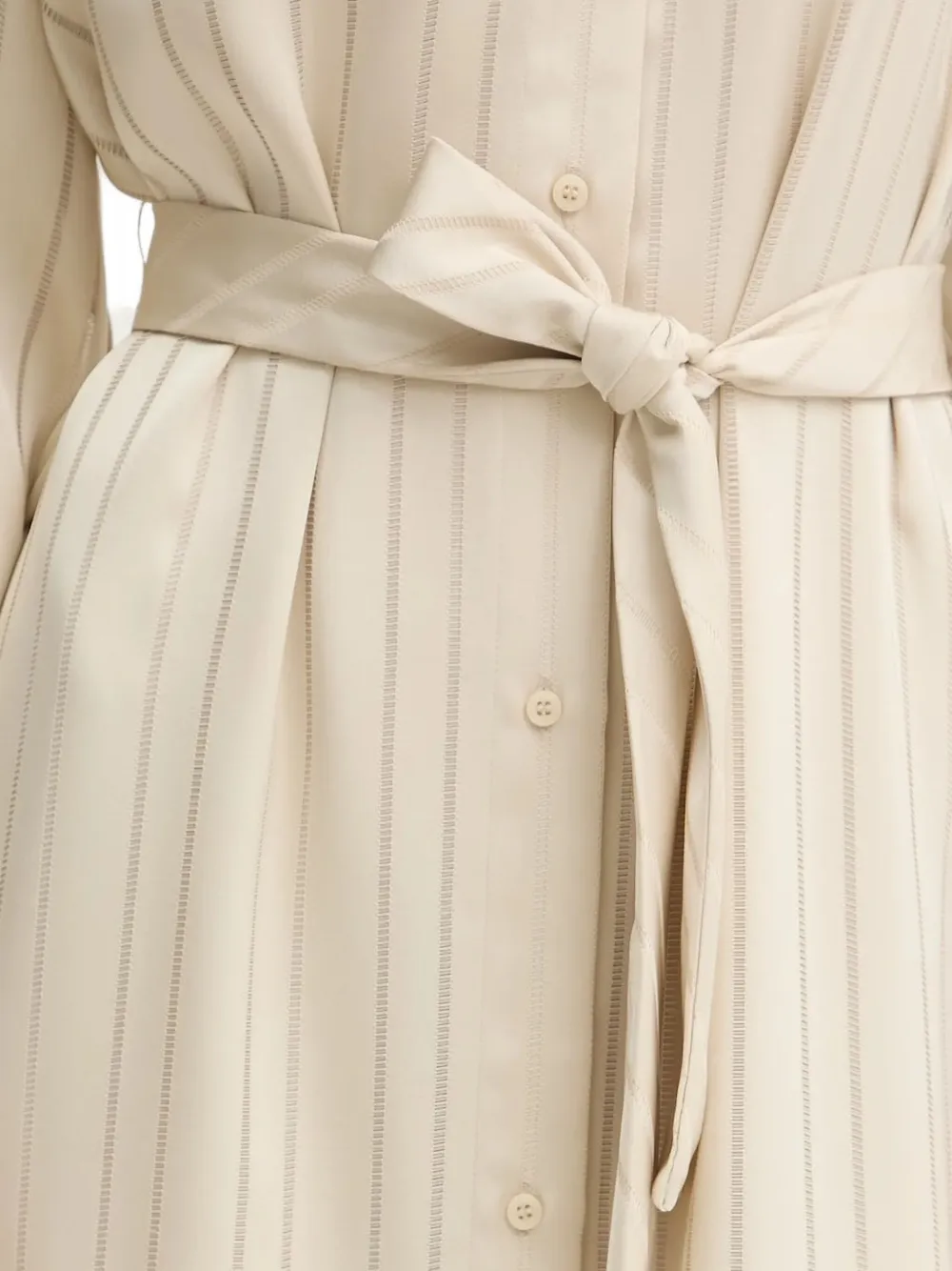 Armani Exchange Blousejurk met krijtstreep en ceintuur Beige