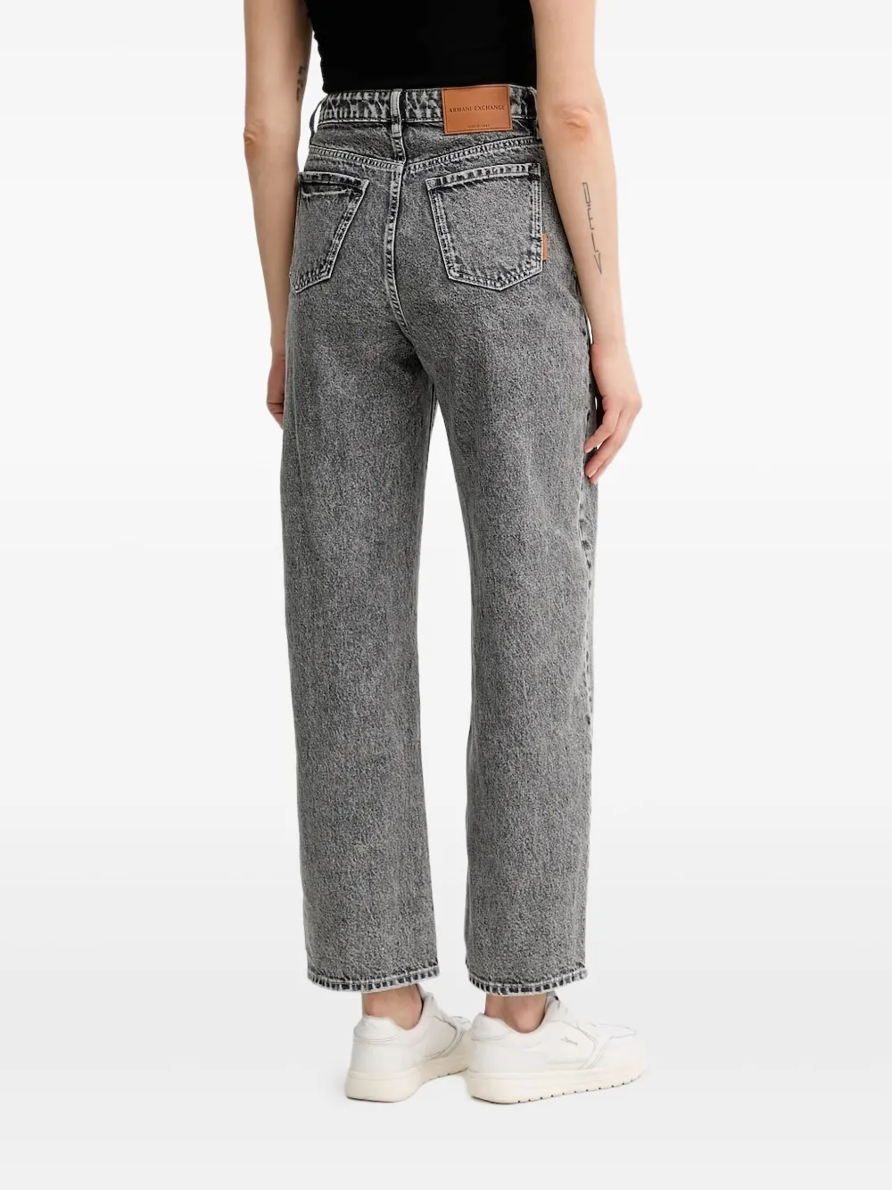 Armani Exchange Jeans met acid-wassing - Grijs