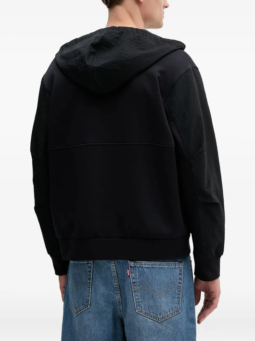 Armani Exchange panelled zip-up hoodie | Hoodies | Image 2