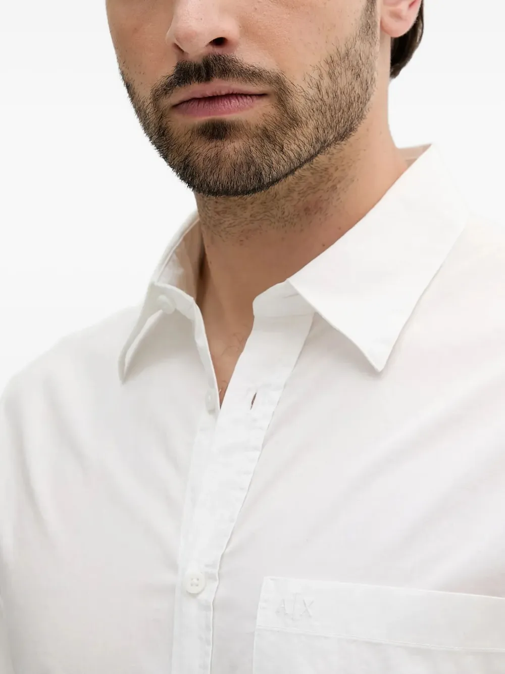 Armani Exchange Overhemd met borstzak Wit