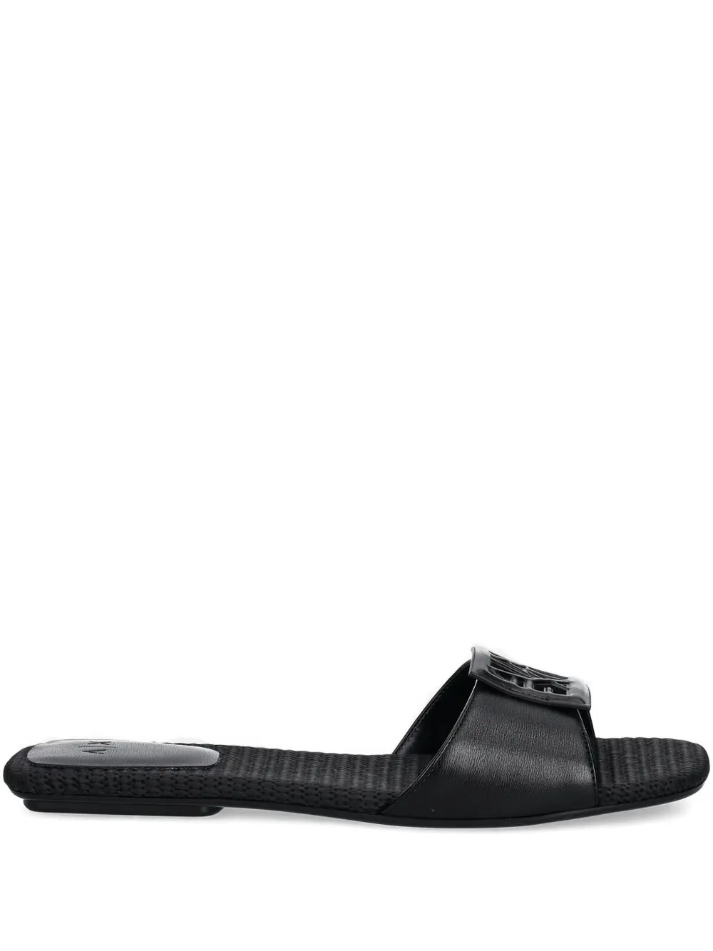 Armani Exchange Sandalen met logoplakkaat Zwart