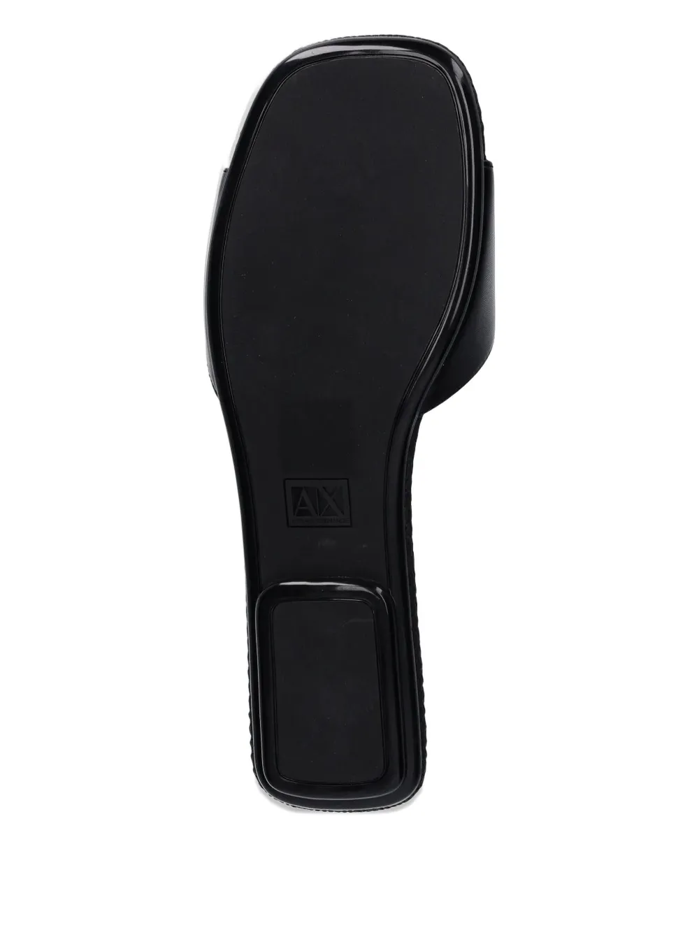 Armani Exchange Sandalen met logoplakkaat Zwart