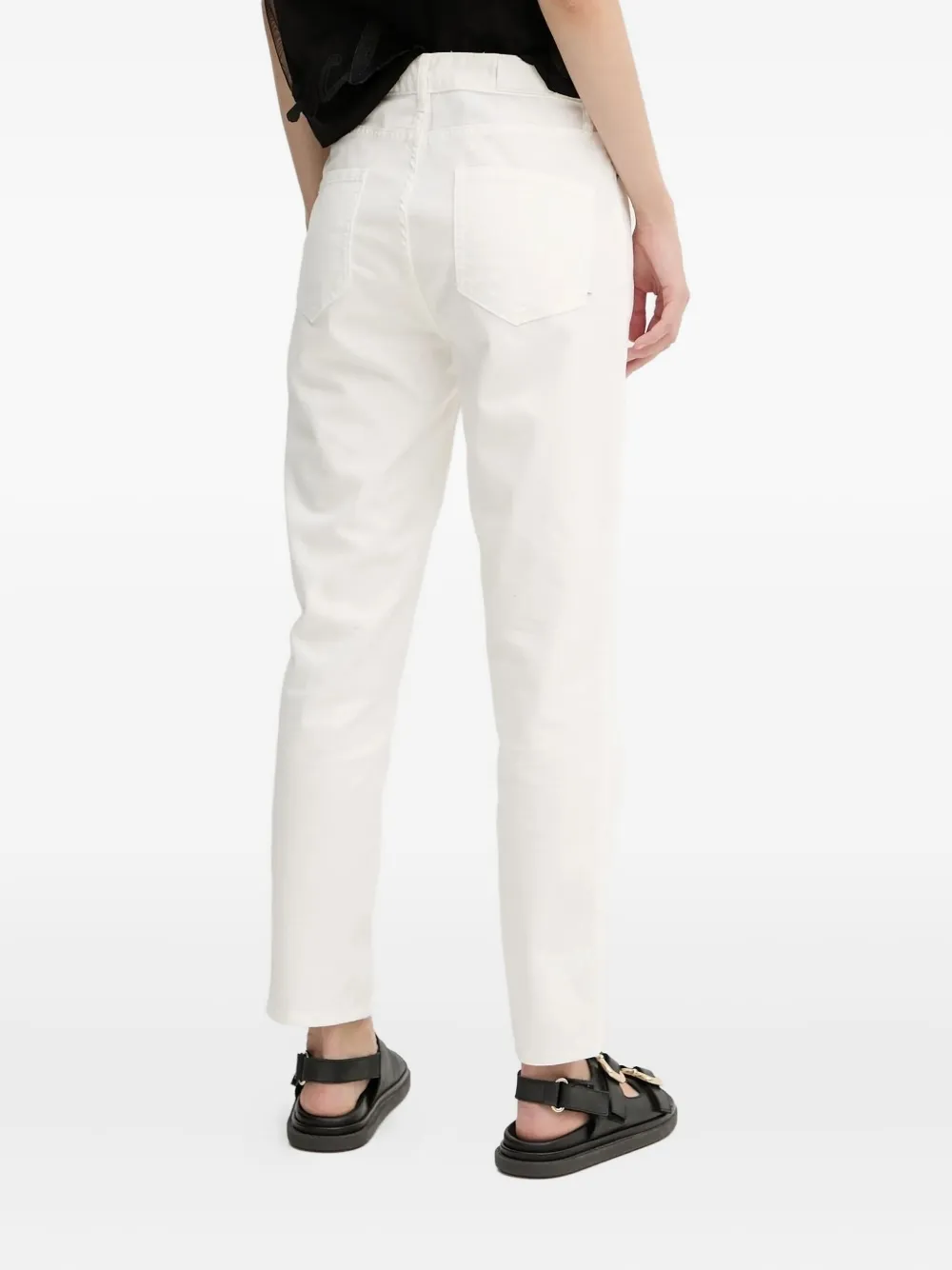Armani Exchange Katoenen cropped jeans - Wit