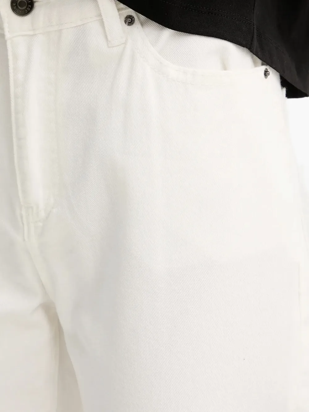 Armani Exchange Cotton-cropp Jeans In White