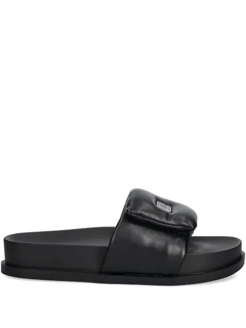 Armani Exchange padded logo-detail slides