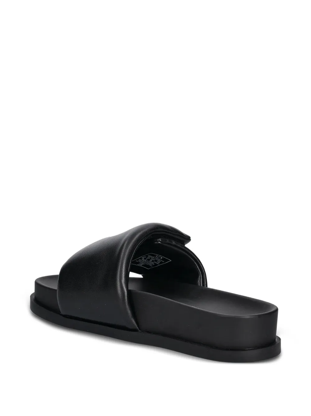 Armani Exchange padded logo-detail slides Black