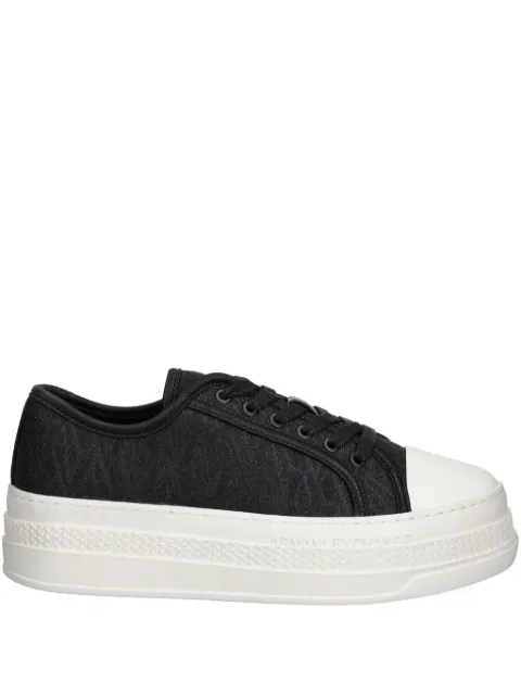 Armani Exchange logo-pattern platform sneakers 