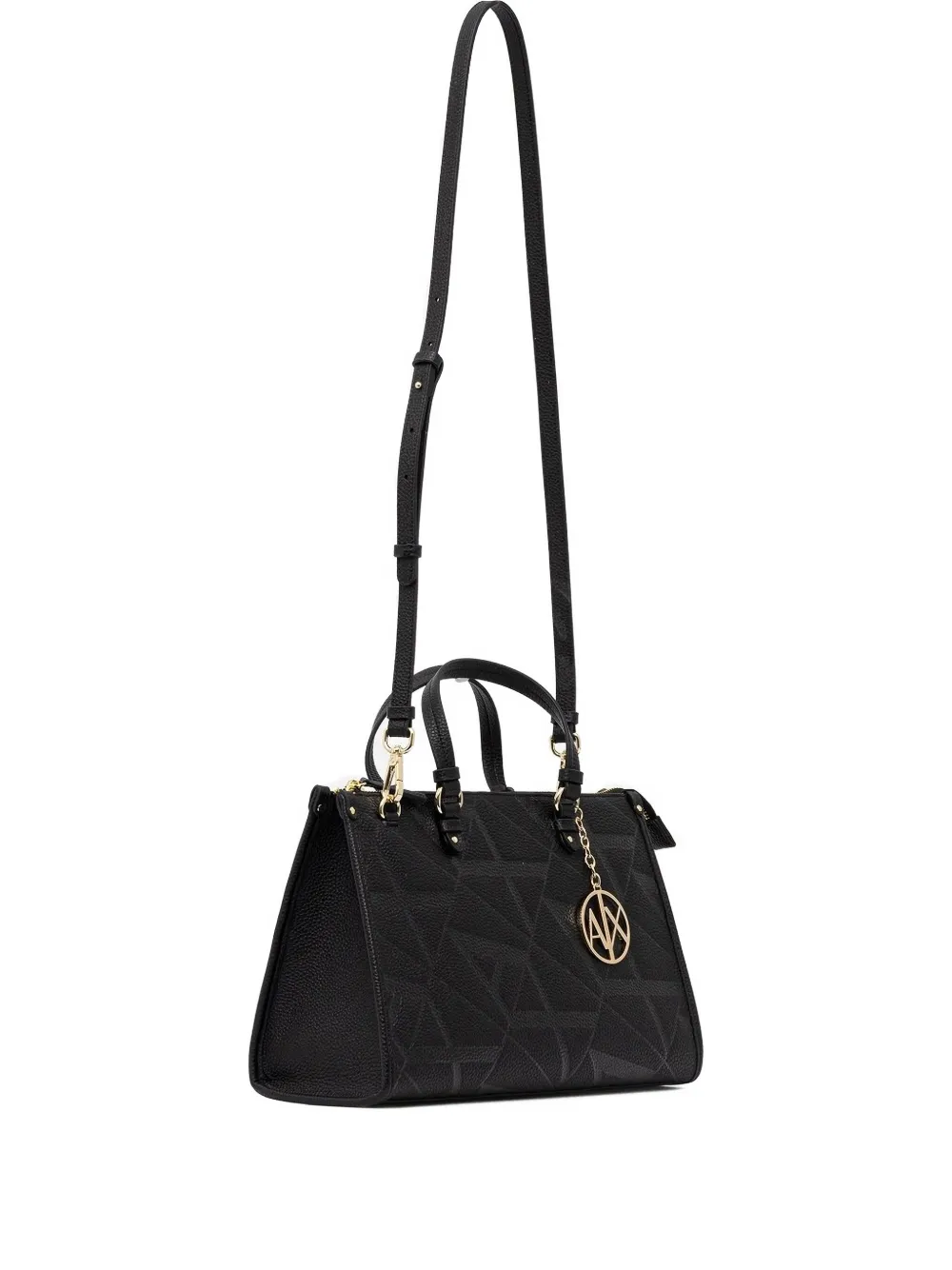 Armani Exchange Shopper met geometrisch patroon Zwart