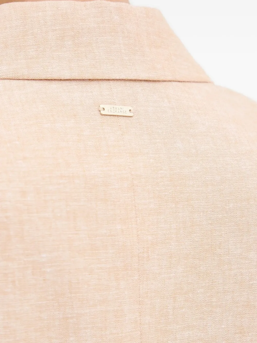 Armani Exchange Blazer met enkele rij knopen Beige