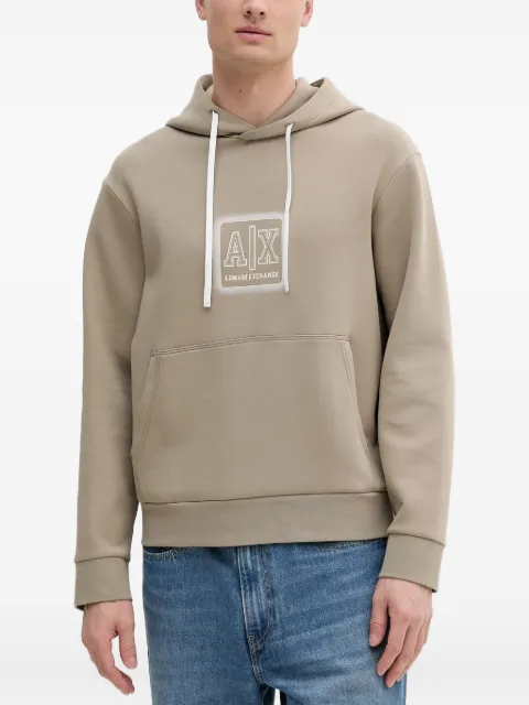 Armani Exchange logo-plaque hoodie