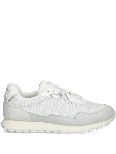 Armani Exchange monogram-patterned lace-up sneakers