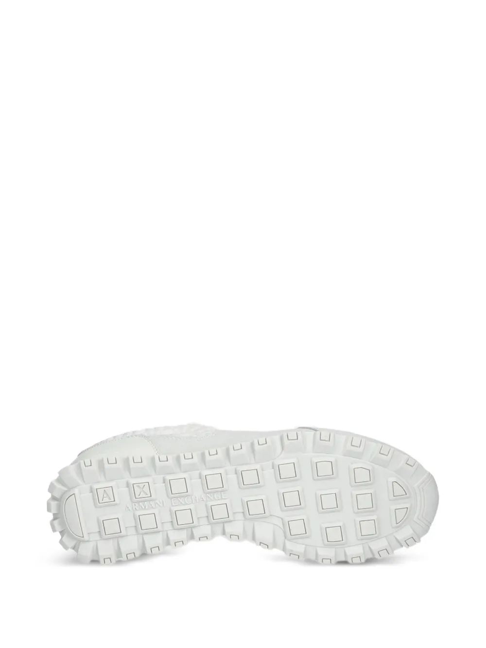 Armani Exchange Monogram-patterned Lace-up Sneakers In Gray