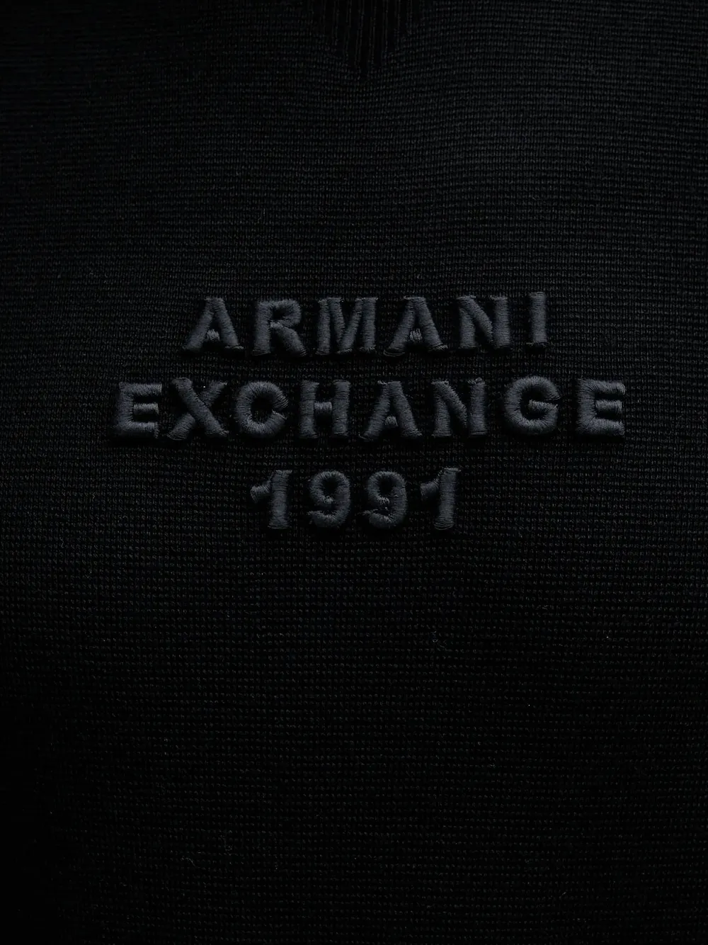 Armani Exchange logo-embroidered hoodie Blauw