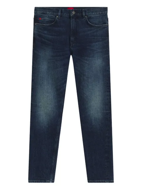 HUGO whiskering-effect jeans 