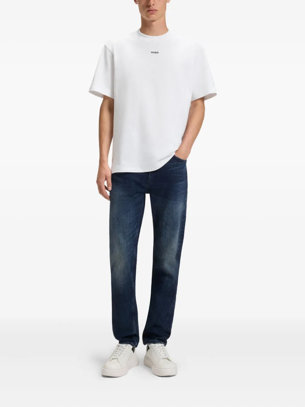 HUGO Jeans met effect Blauw