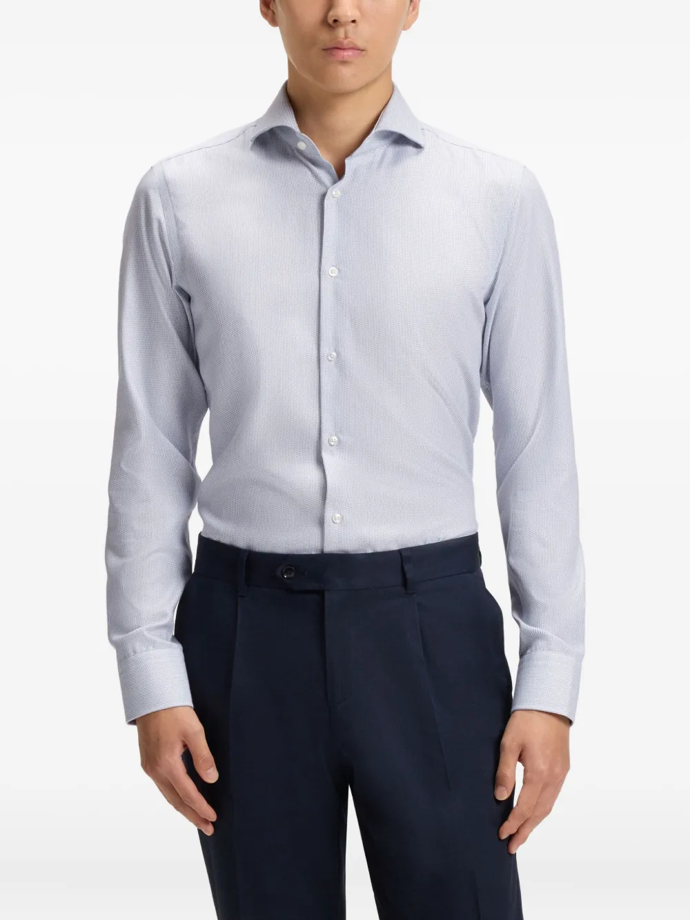 Hugo Boss Patterned Shirt In White