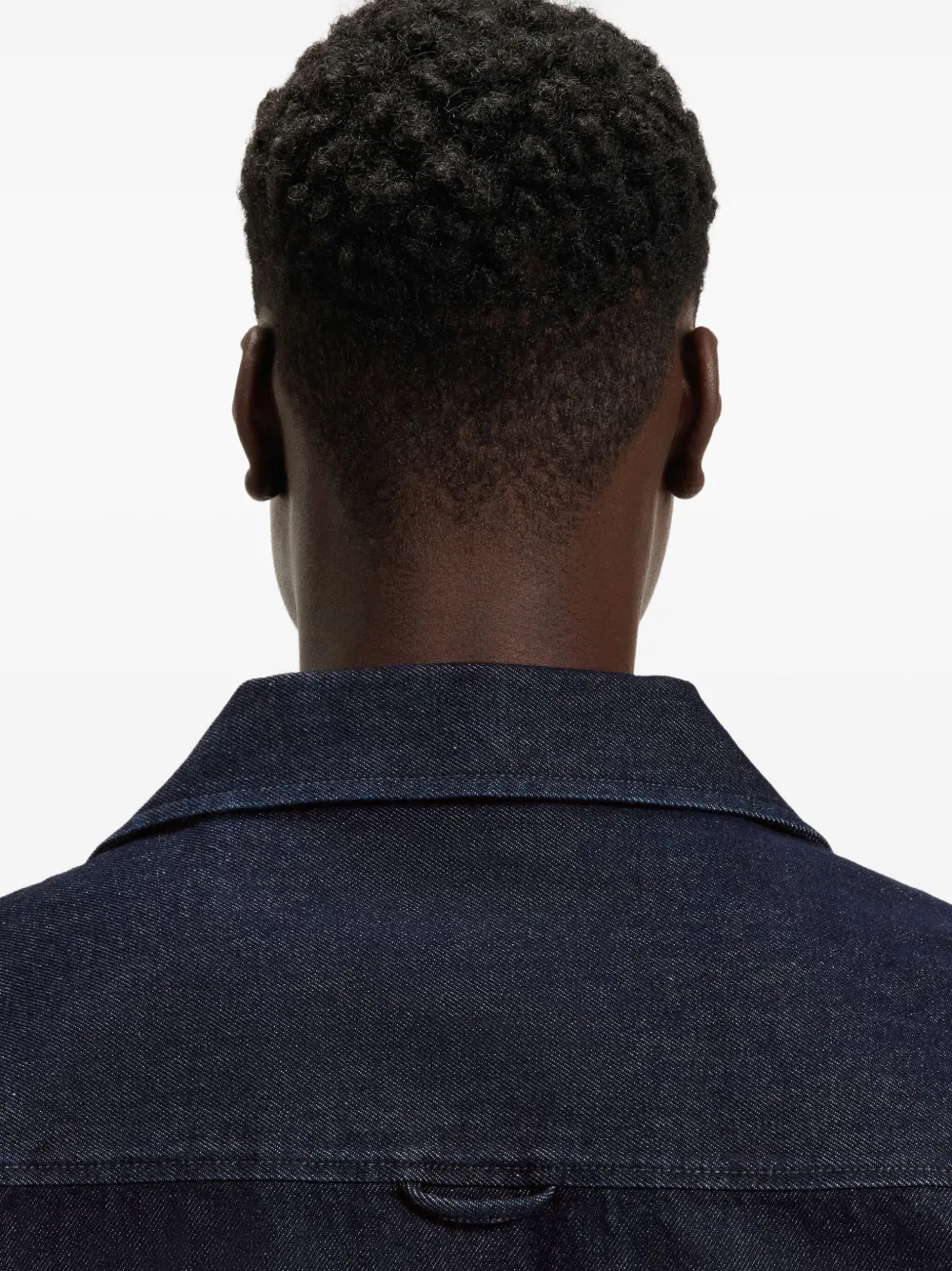 HUGO Button-up denim jack Blauw