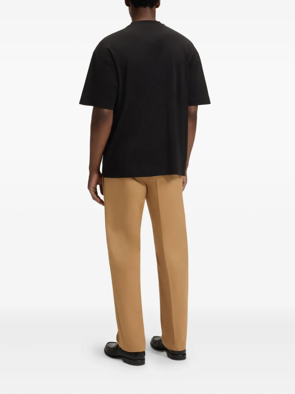 BOSS Katoenen T-shirt Zwart