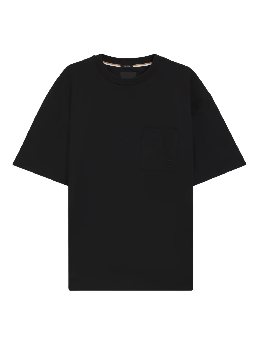 BOSS Katoenen T-shirt Zwart