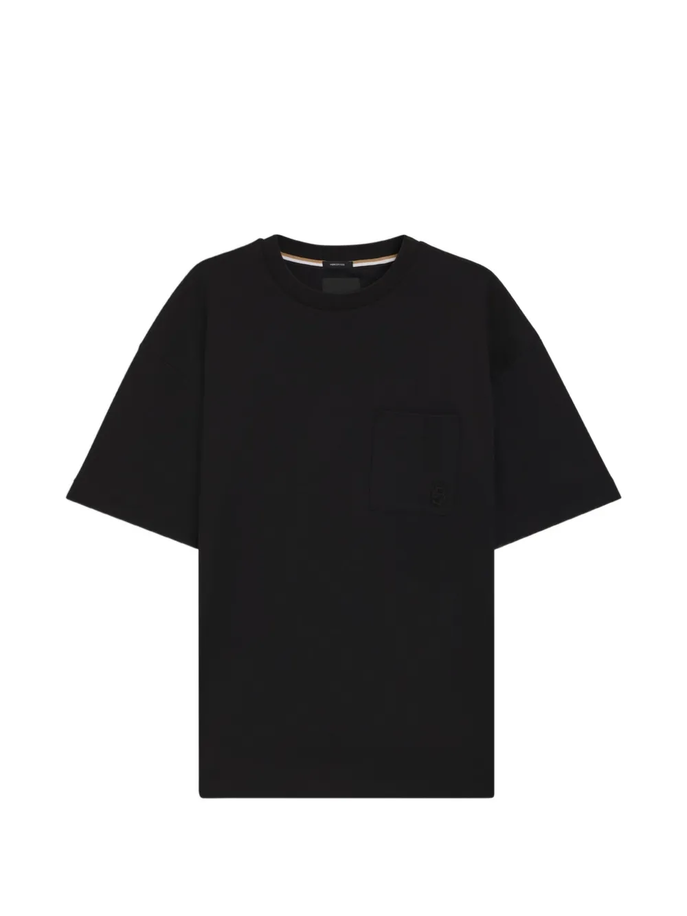 BOSS Katoenen T-shirt Zwart