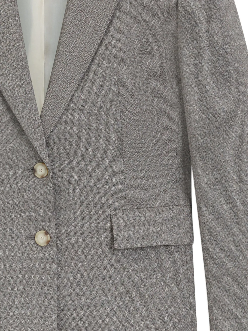 Hugo Boss Mélange-effect Blazer In Gray