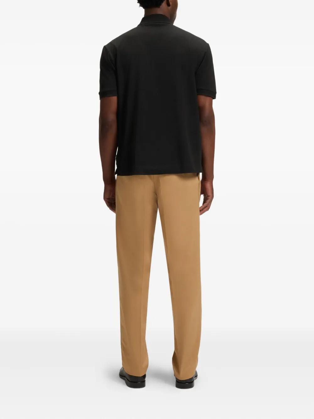 BOSS Poloshirt met geborduurd logo Zwart