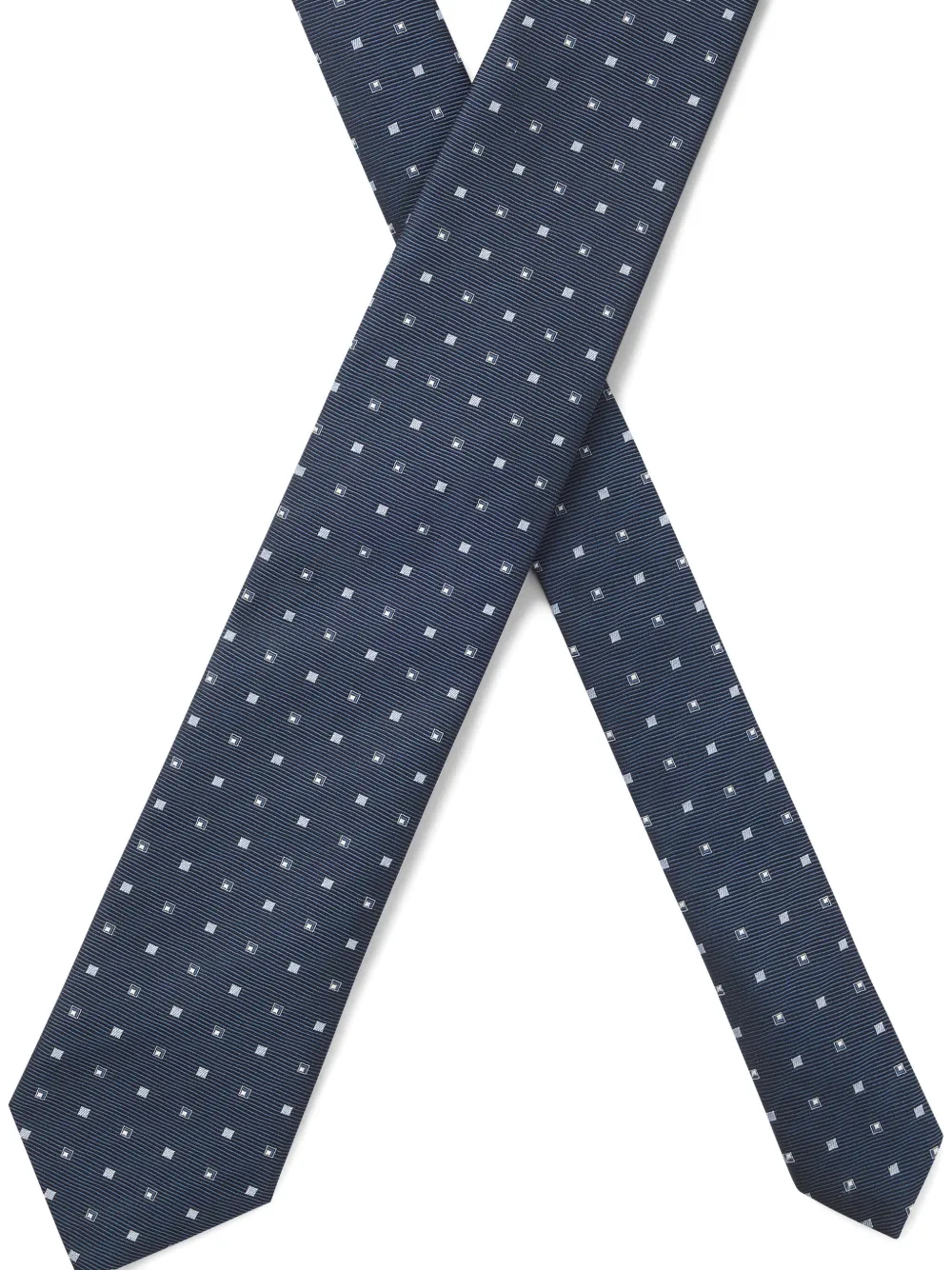 Hugo Boss Patterned Tie In Blue