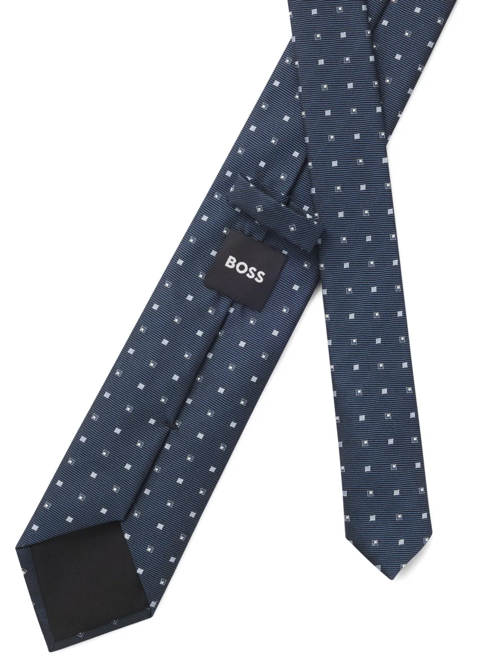 Hugo Boss Patterned Tie In Blue