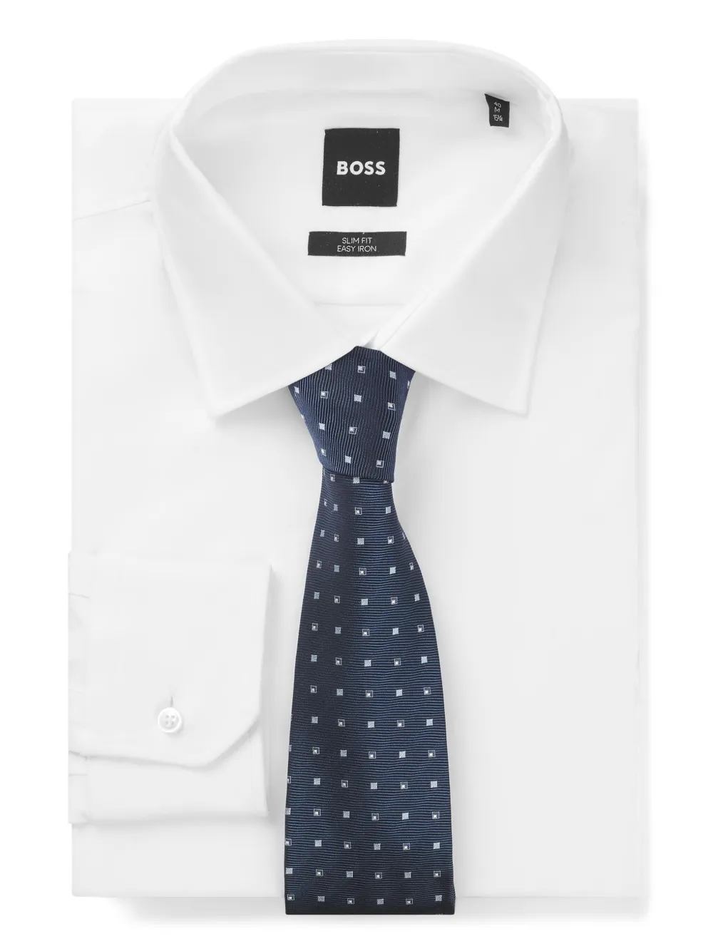 Hugo Boss Patterned Tie In Blue