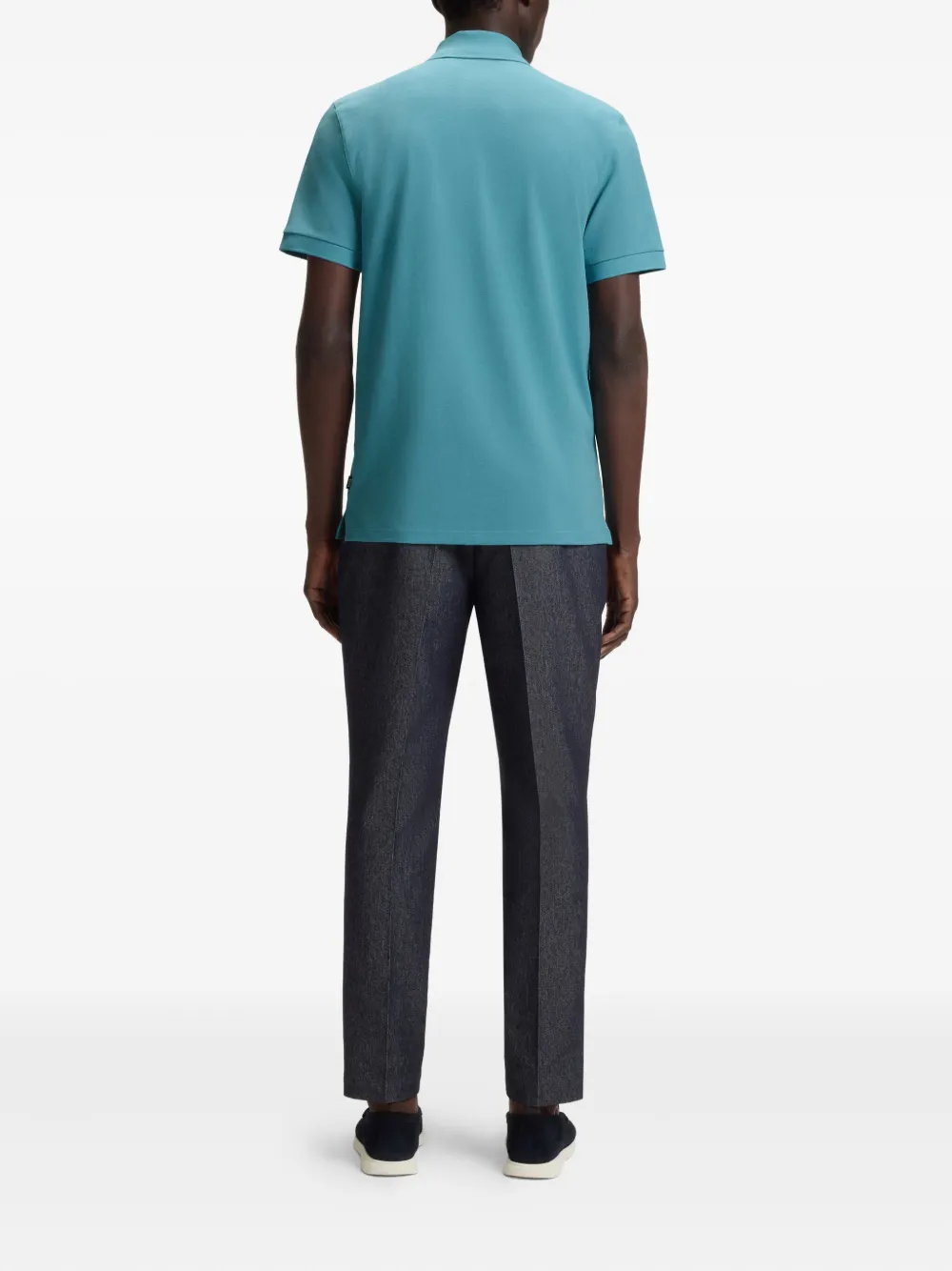 BOSS Poloshirt met geborduurd logo Blauw