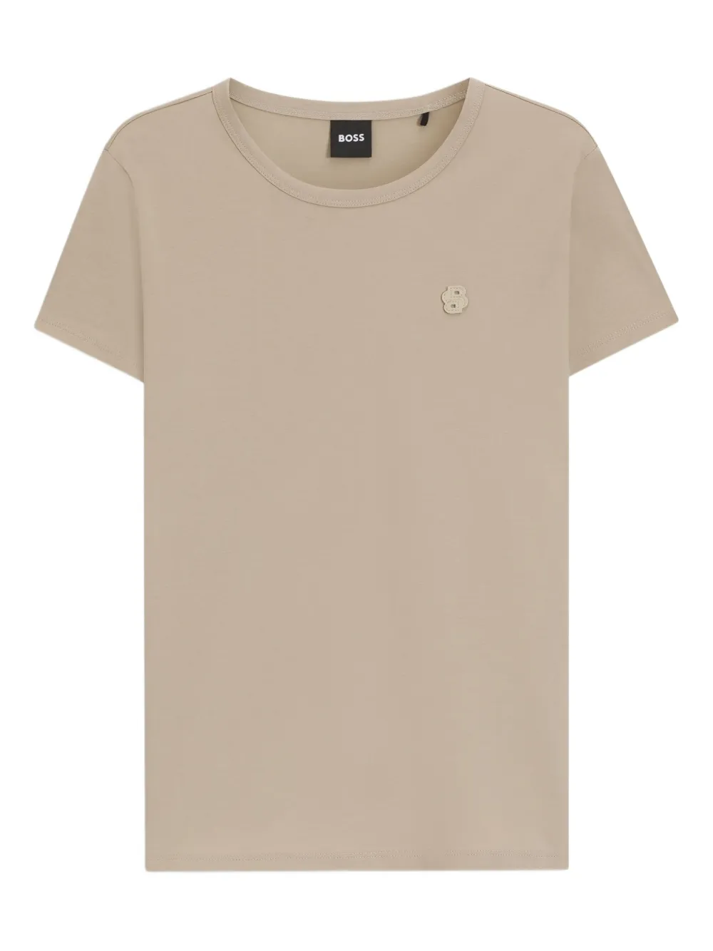 Hugo Boss Logo-appliqué Cotton T-shirt In Gray
