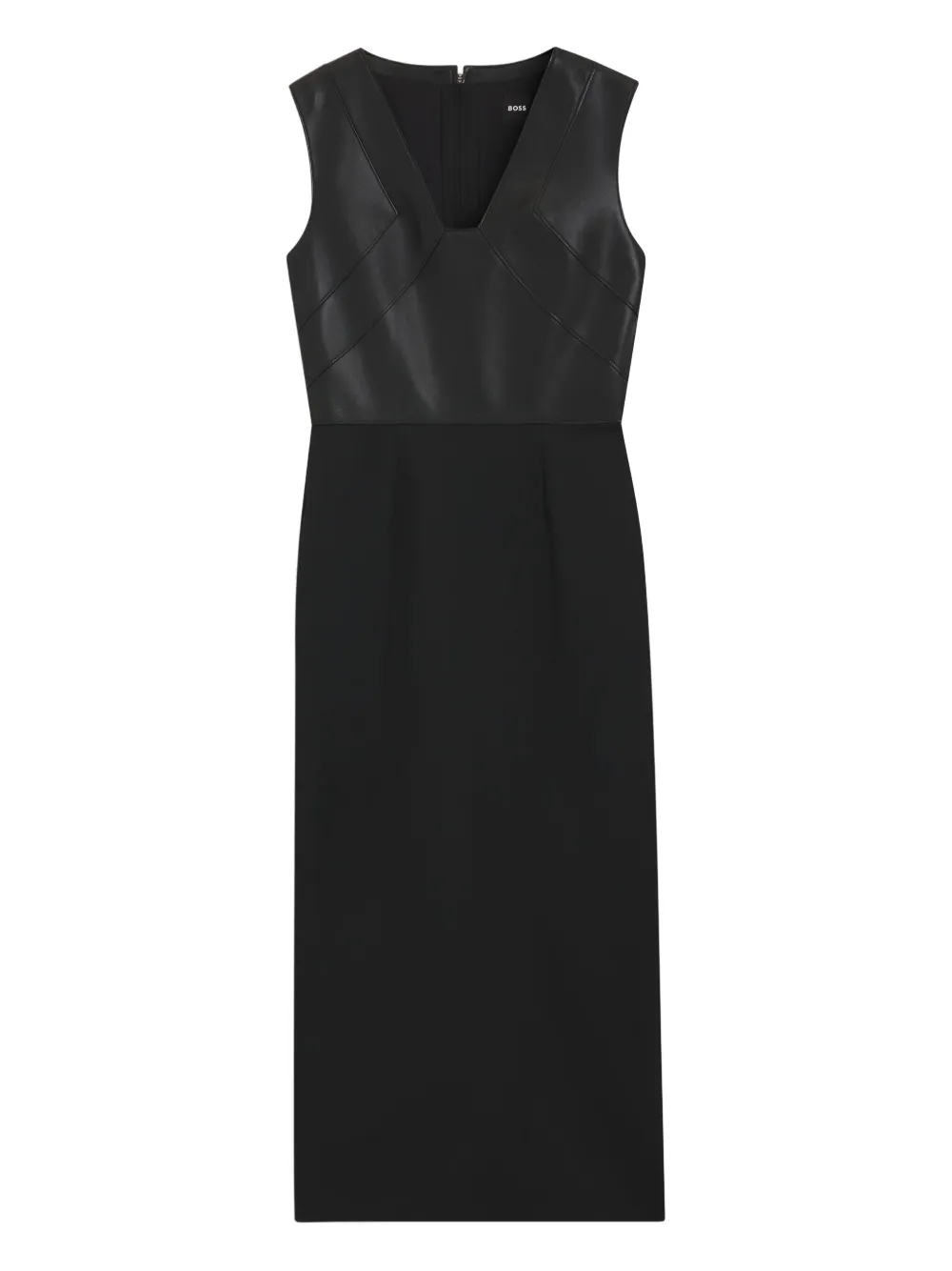 BOSS Midi-jurk met vlakken Zwart
