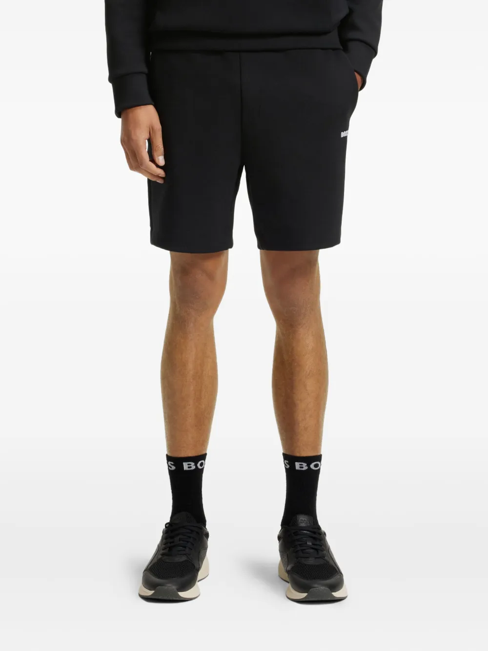 BOSS Trainingsshorts met geborduurd logo Zwart