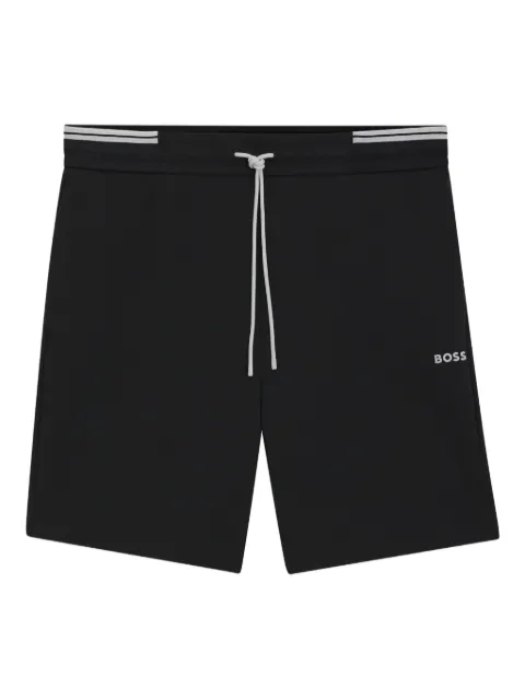 BOSS logo-embroidered track shorts
