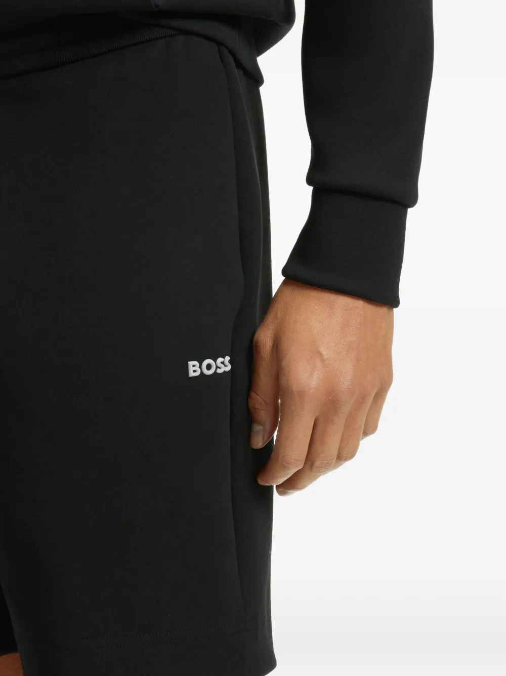 BOSS Trainingsshorts met geborduurd logo Zwart