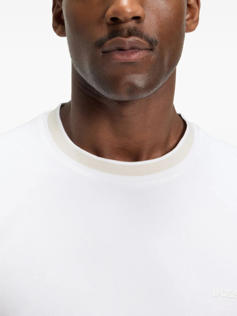 BOSS T-shirt met ronde hals Wit