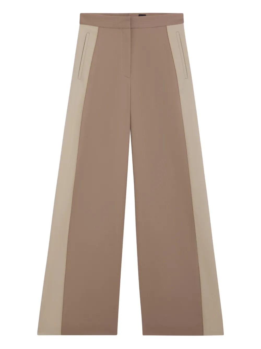 BOSS Broek met wijde pijpen en vlakken Beige