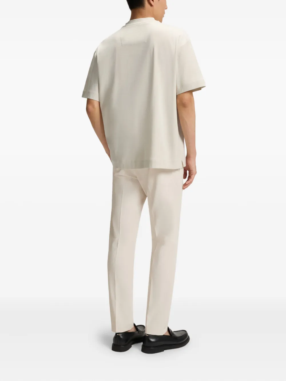 BOSS Katoenen T-shirt Beige