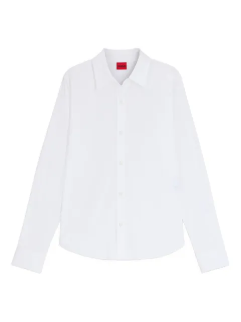 HUGO logo-embroidered shirt