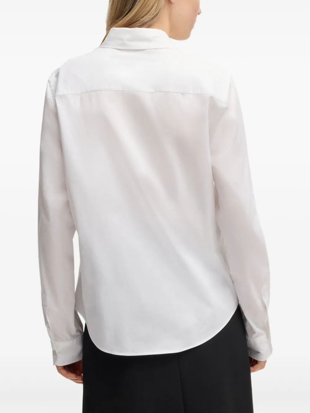 HUGO Blouse met geborduurd logo Wit